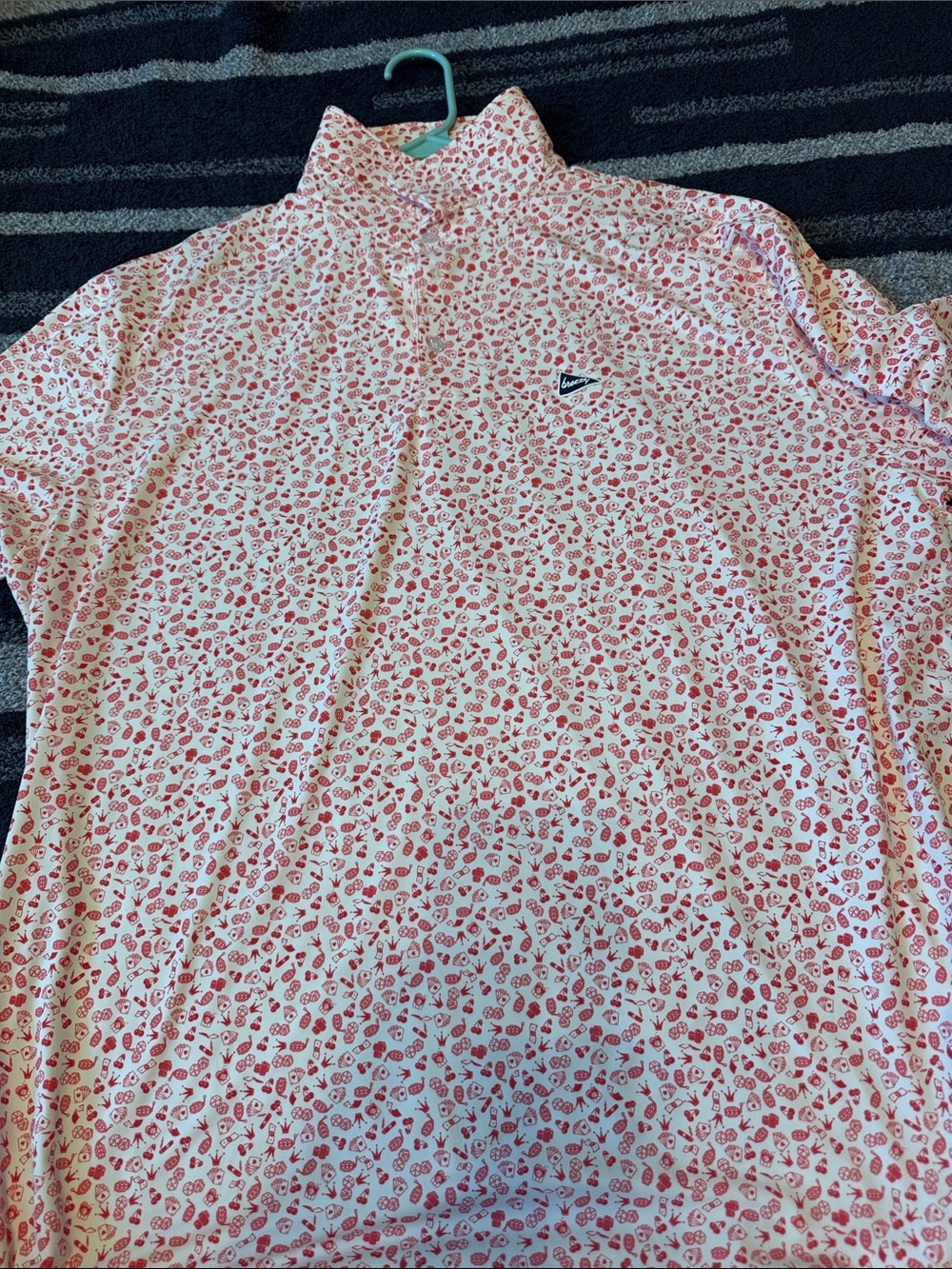 Nike Men’s Red Floral Print Golf Polo